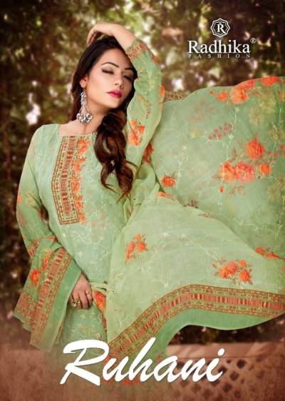 Ruhani By Radhika Digital Printed Embroidery Salwar Suit Collection